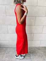 Rouge Ribbed Dress