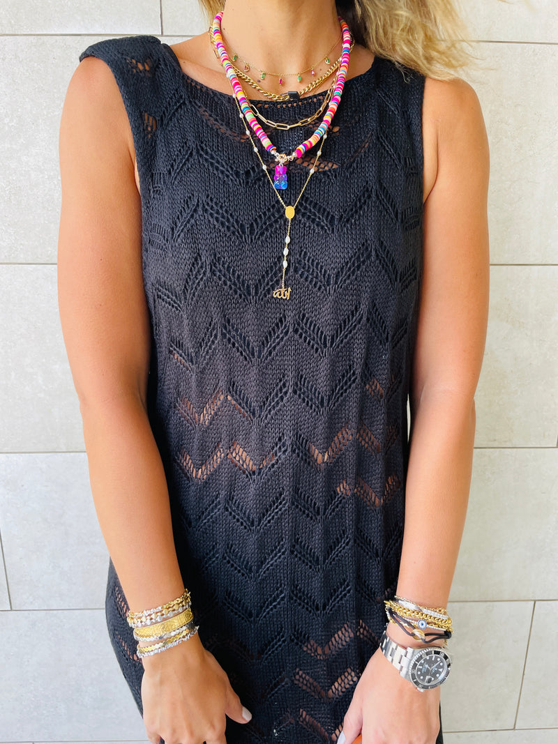Black Portside Beach Dress