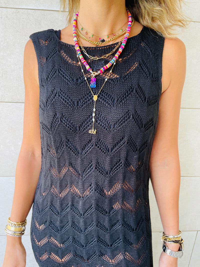 Black Portside Beach Dress