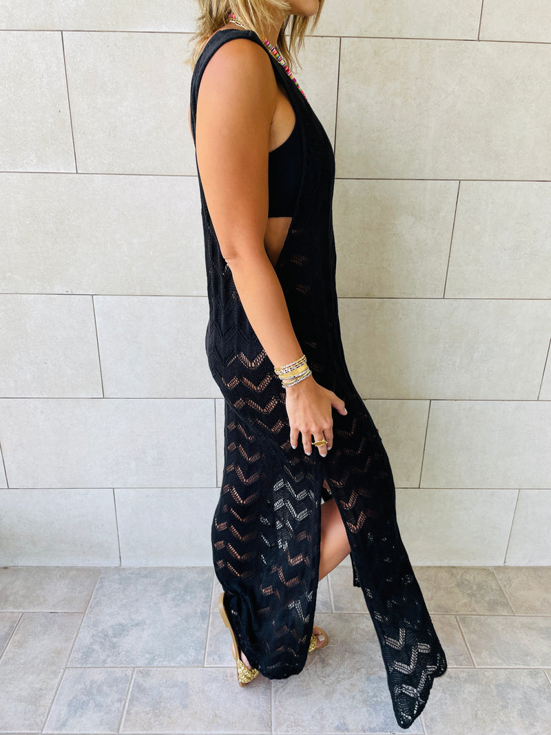 Black Portside Beach Dress