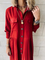 Burgundy Aria Plisse Dress