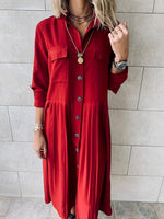 Burgundy Aria Plisse Dress