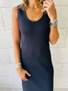 Black Ribbed Dress