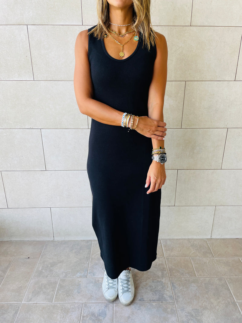 Black Ribbed Dress