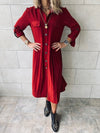 Burgundy Aria Plisse Dress