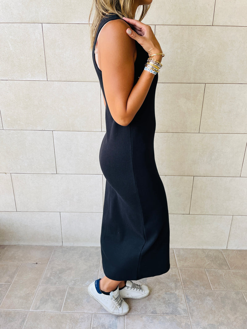 Black Ribbed Dress