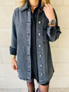 Grey Long Denim Shacket