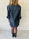 Grey Long Denim Shacket