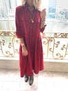 Burgundy Aria Plisse Dress