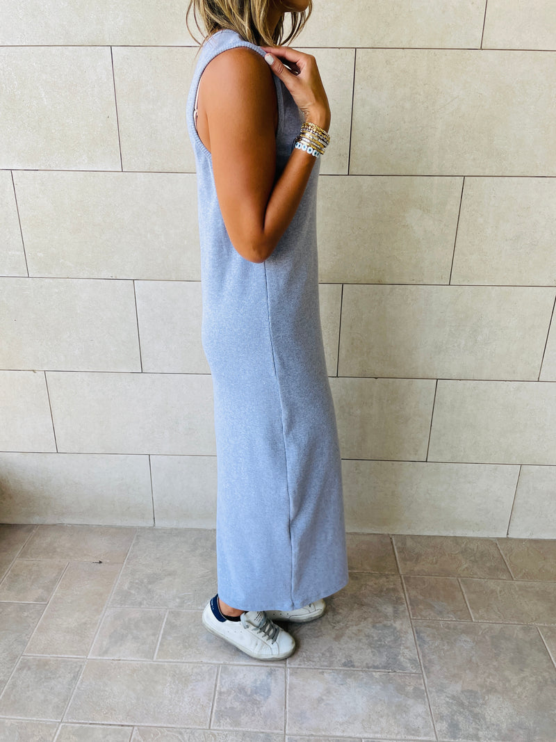Grey Ribbed Dress