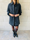 Grey Long Denim Shacket