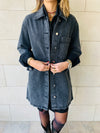 Grey Long Denim Shacket