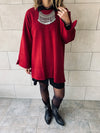Burgundy Warm Me Up Knit Pullover