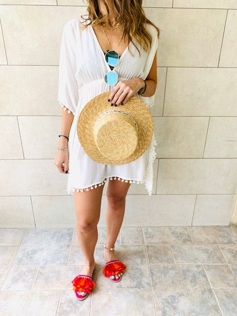 White Pom Pom CoverUp