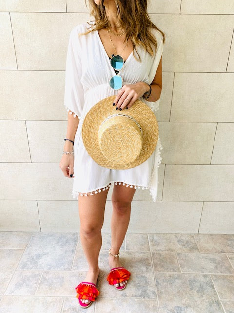 White Pom Pom CoverUp