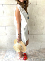 White Pom Pom CoverUp