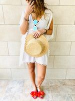 White Pom Pom CoverUp
