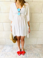 White Pom Pom CoverUp