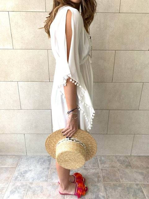 White Pom Pom CoverUp