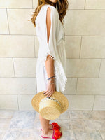 White Pom Pom CoverUp
