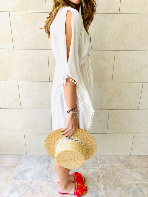 White Pom Pom CoverUp