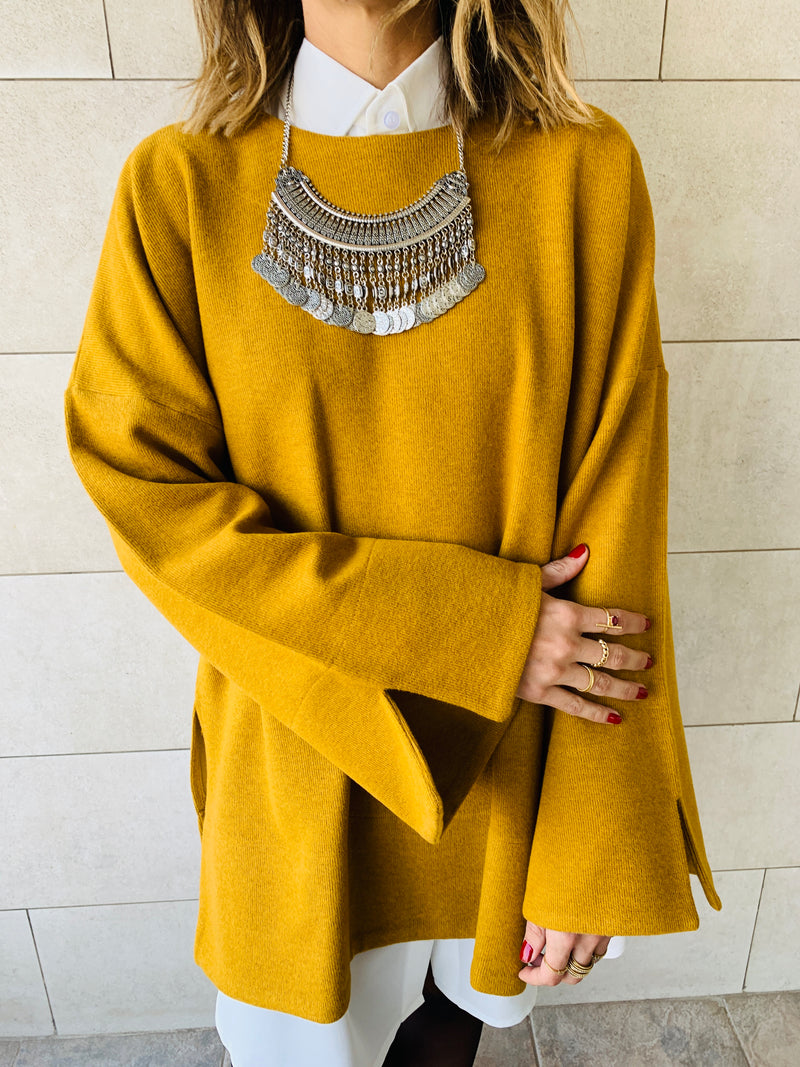 Mustard Warm Me Up Knit Pullover