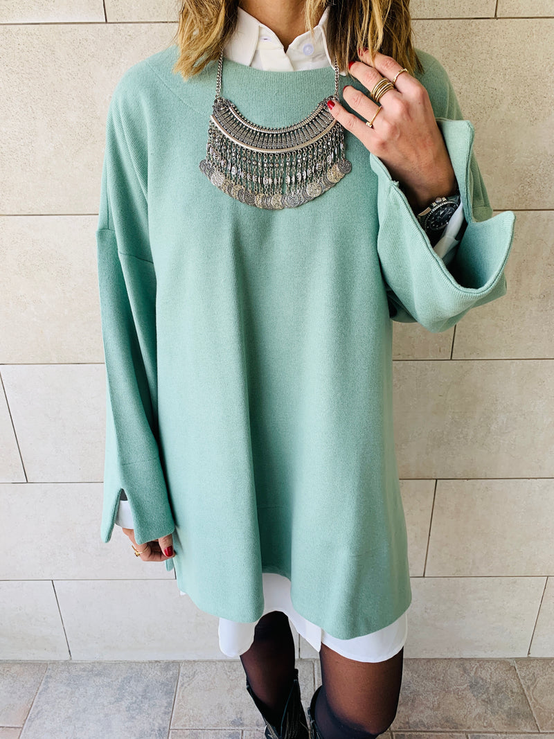 Mint Warm Me Up Knit Pullover