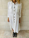 White Aria Plisse Dress
