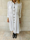 White Aria Plisse Dress