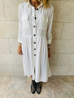 White Aria Plisse Dress