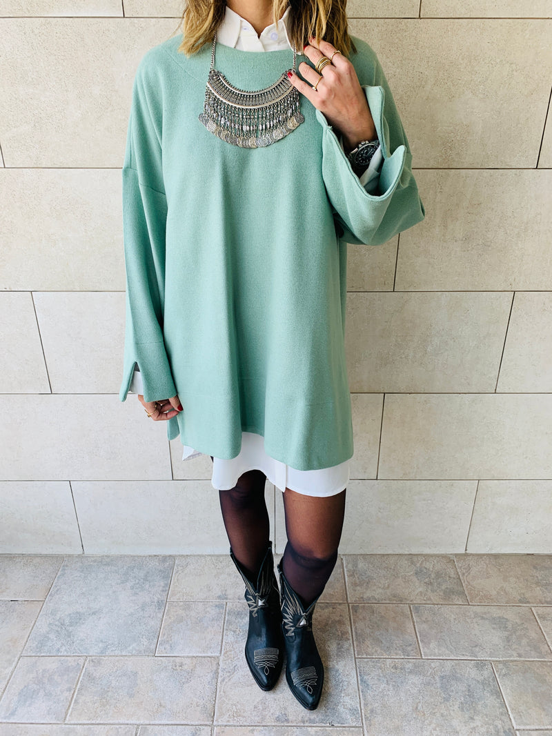 Mint Warm Me Up Knit Pullover