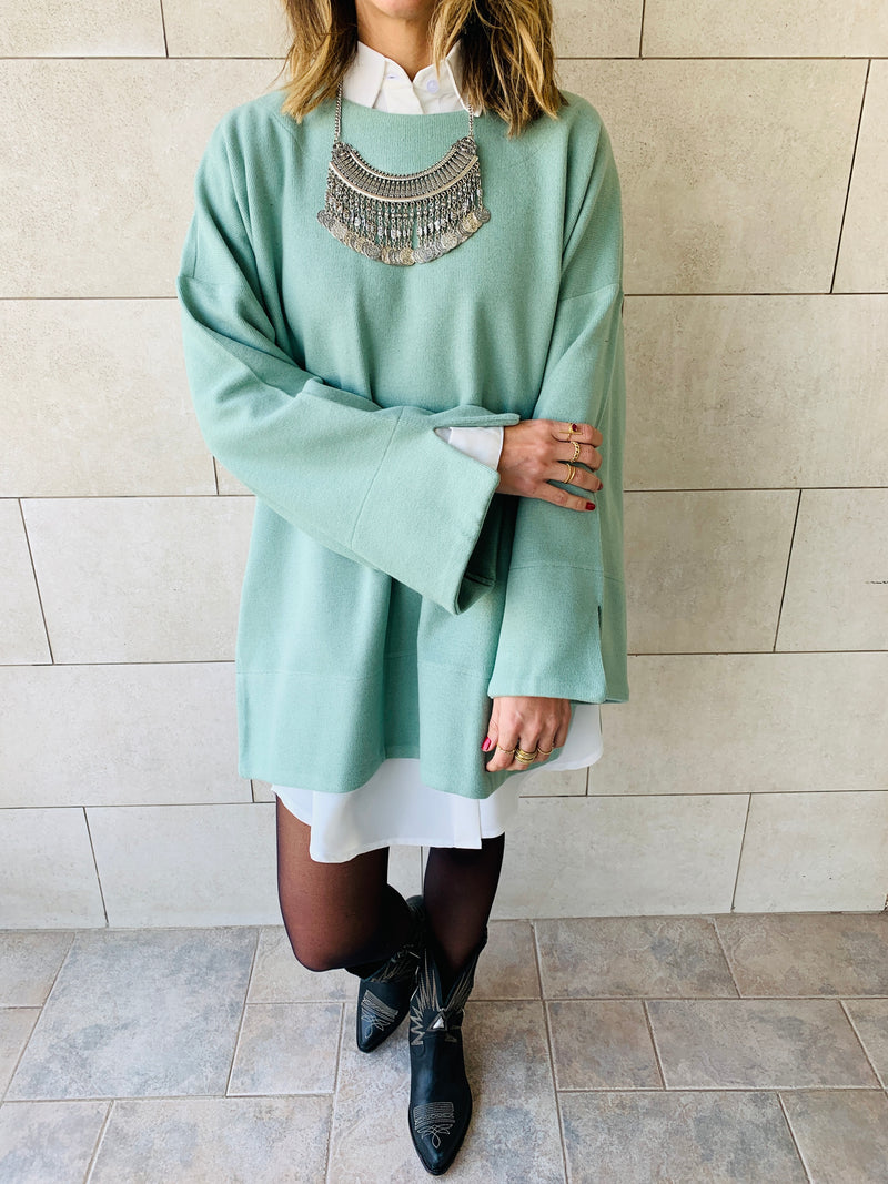 Mint Warm Me Up Knit Pullover