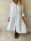 White Aria Plisse Dress