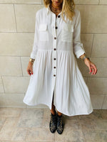 White Aria Plisse Dress