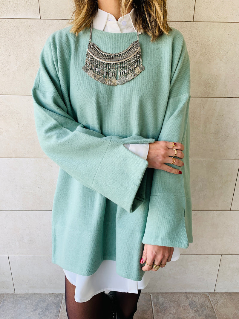 Mint Warm Me Up Knit Pullover