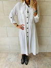 White Aria Plisse Dress