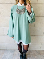 Mint Warm Me Up Knit Pullover