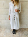 White Aria Plisse Dress