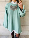 Mint Warm Me Up Knit Pullover