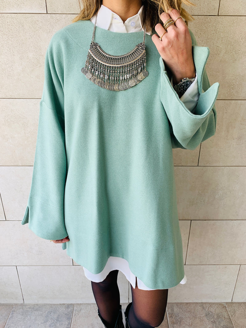 Mint Warm Me Up Knit Pullover