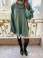 Mint Warm Me Up Knit Pullover