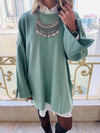 Mint Warm Me Up Knit Pullover