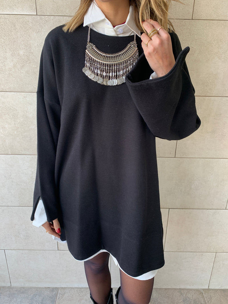 Black Warm Me Up Knit Pullover