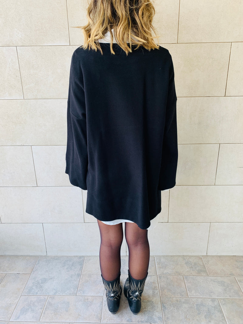Black Warm Me Up Knit Pullover