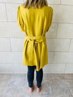 Mustard Longline Belted Shirt
