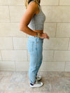 Navy & Grey High Neck Crop Set