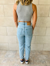 Navy & Grey High Neck Crop Set