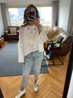 White Crop Knit Top