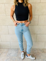 Black & White & Grey High Neck Crop Top