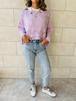 Lilac Crop Knit Top